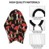 BZAXXQI Red Mushrooms On Black Hair Cutting Cape,Barber Cape Unisex Hair Cutting Cape Hair Cutting Accessories 66x55 Inch view 4