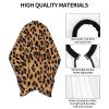 BZAXXQI Leopard Hair Cutting Cape,Barber Cape Unisex Hair Cutting Cape Hair Cutting Accessories 66x55 Inch view 4