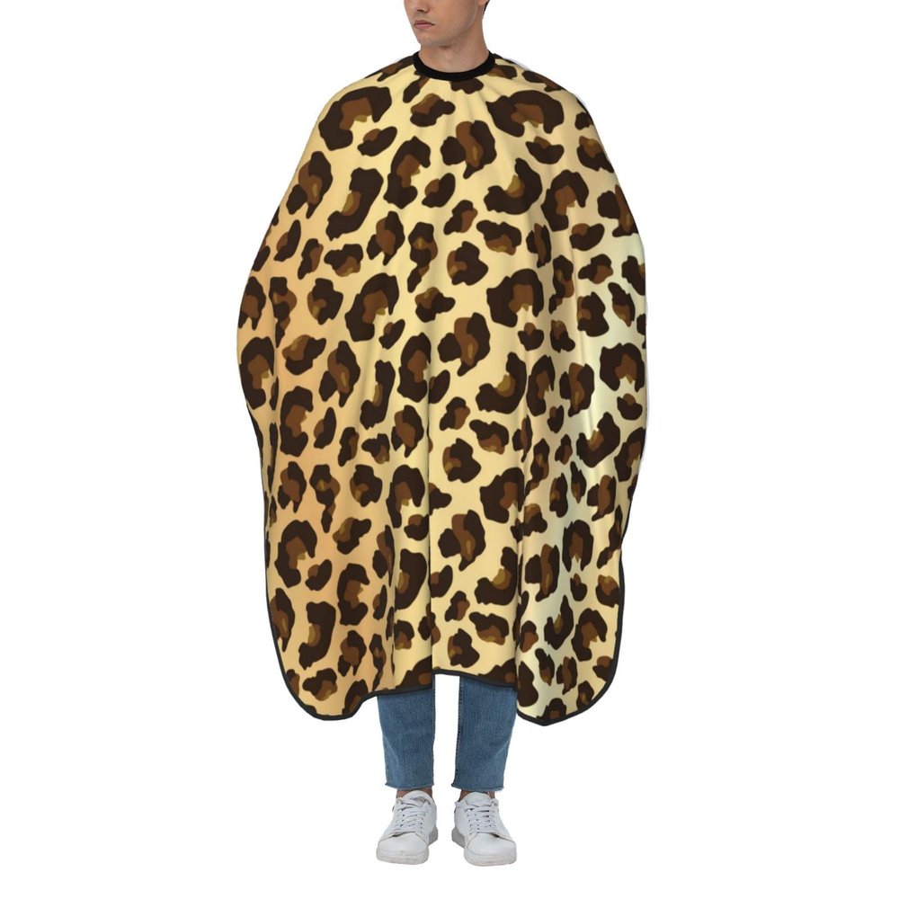BZAXXQI Leopard Hair Cutting Cape,Barber Cape Unisex Hair Cutting Cape Hair Cutting Accessories 66x55 Inch
