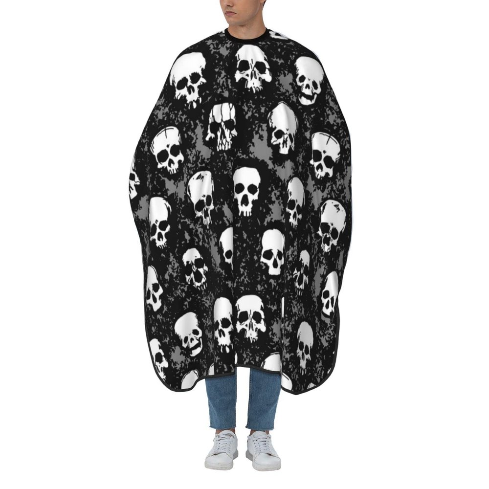 BZAXXQI Skulls Hair Cutting Cape,Barber Cape Unisex Hair Cutting Cape Hair Cutting Accessories 66x55 Inch