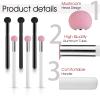 6 Pieces Sponge Makeup Applicator Mushroom Powder Puff with Handle Concealer Powder Brush Eye Makeup Eyeshadow Sponge Brush Washable Foundation Brushes for Women Girls view 3