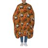 BZAXXQI Skull And Floral Orange Hair Cutting Cape,Barber Cape Unisex Hair Cutting Cape Hair Cutting Accessories 66x55 Inch view 1