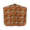 BZAXXQI Skull And Floral Orange Hair Cutting Cape,Barber Cape Unisex Hair Cutting Cape Hair Cutting Accessories 66x55 Inch view 2