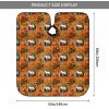 BZAXXQI Skull And Floral Orange Hair Cutting Cape,Barber Cape Unisex Hair Cutting Cape Hair Cutting Accessories 66x55 Inch view 3