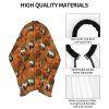 BZAXXQI Skull And Floral Orange Hair Cutting Cape,Barber Cape Unisex Hair Cutting Cape Hair Cutting Accessories 66x55 Inch view 4
