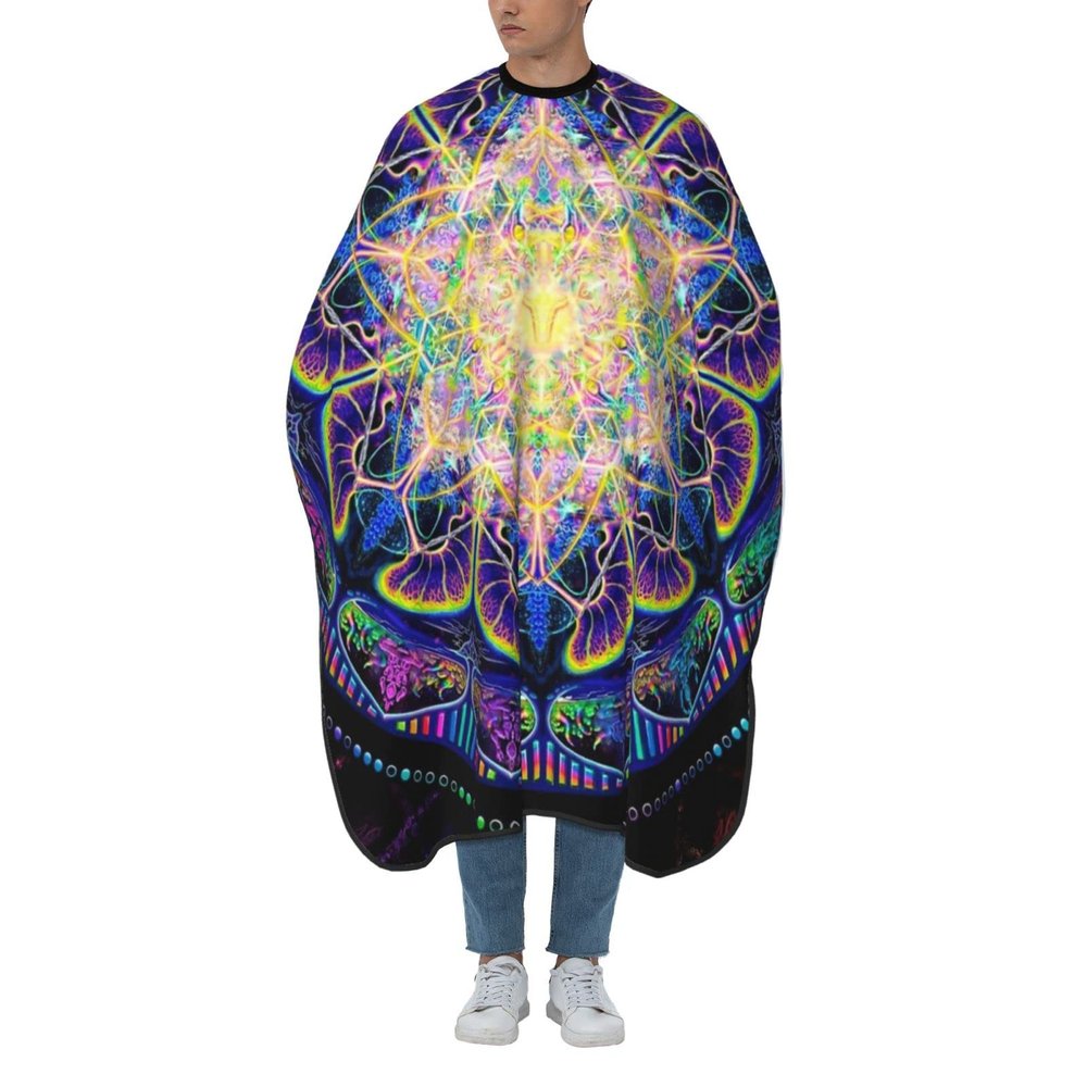 BZAXXQI Psychedelic Mandala Hair Cutting Cape,Barber Cape Unisex Hair Cutting Cape Hair Cutting Accessories 66x55 Inch