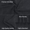Orighty Black Salon Towel, Pack of 12 (Not Bleach Proof, 16 x 29 Inches) Super Soft and Absorbent Microfiber Hair Salon Towels for Salon, Hand, Gym, Bath, Spa and Home Hair Care view 3