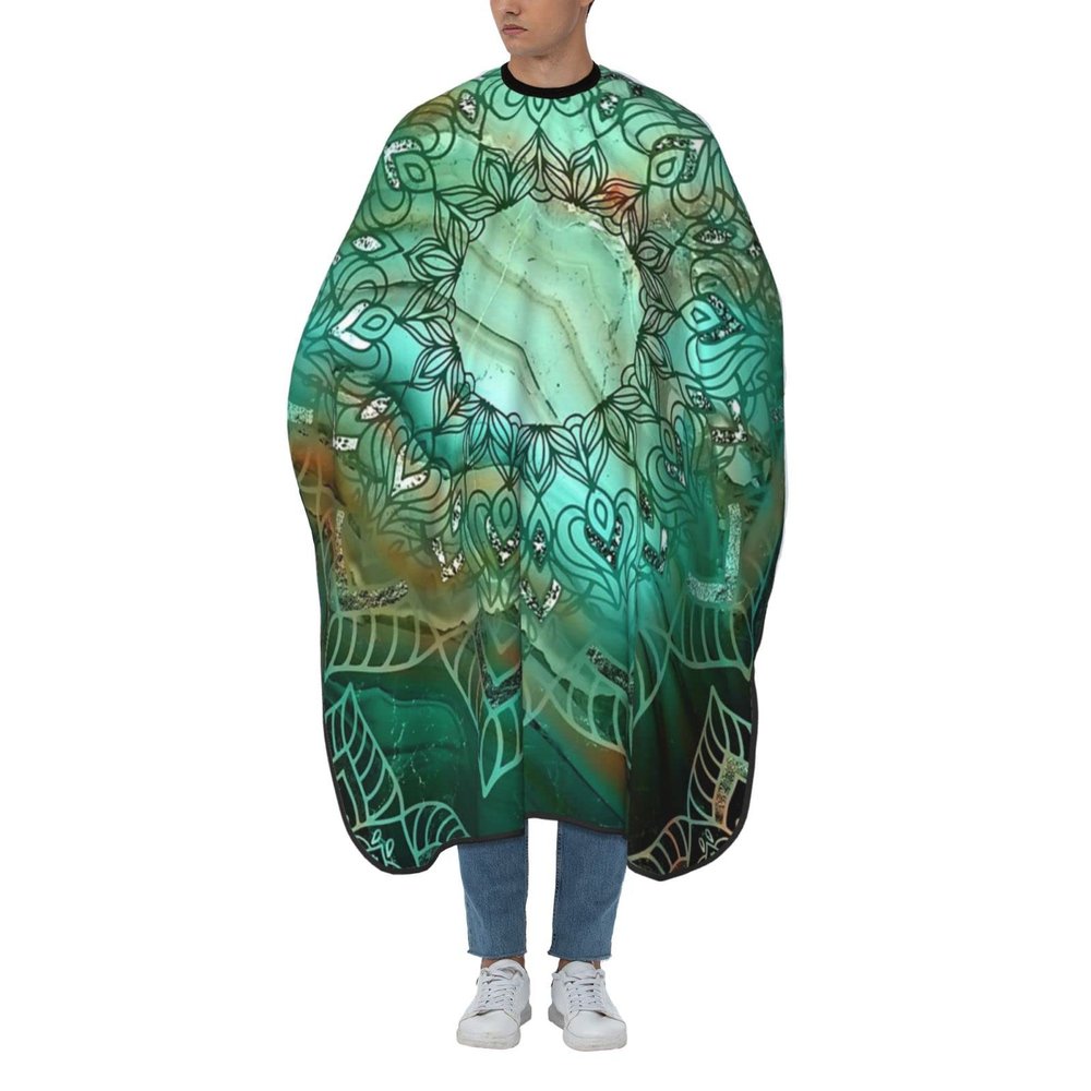 BZAXXQI Beautiful Mandala Hair Cutting Cape,Barber Cape Unisex Hair Cutting Cape Hair Cutting Accessories 66x55 Inch