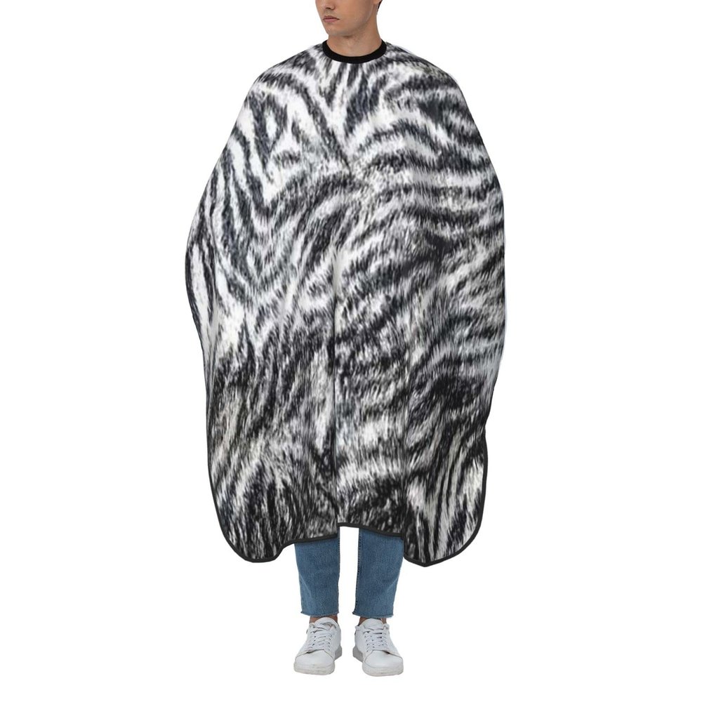 BZAXXQI White Tiger Wildlife Print Hair Cutting Cape,Barber Cape Unisex Hair Cutting Cape Hair Cutting Accessories 66x55 Inch