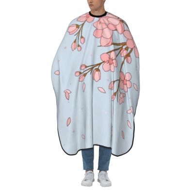 BZAXXQI Japanese Cherry Blossom Pink Hair Cutting Cape,Barber Cape Unisex Hair Cutting Cape Hair Cutting Accessories 66x55 Inch