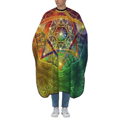 BZAXXQI Flower Mandala Hair Cutting Cape,Barber Cape Unisex Hair Cutting Cape Hair Cutting Accessories 66x55 Inch