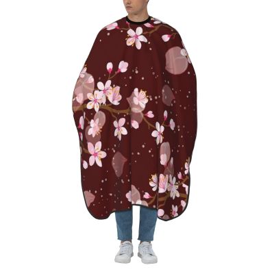 BZAXXQI Japanese Cherry Blossom Floral Hair Cutting Cape,Barber Cape Unisex Hair Cutting Cape Hair Cutting Accessories 66x55 Inch