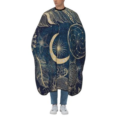 BZAXXQI Gold Mandala Hair Cutting Cape,Barber Cape Unisex Hair Cutting Cape Hair Cutting Accessories 66x55 Inch