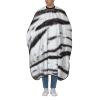 BZAXXQI White Black Tiger Print Animal Hair Cutting Cape,Barber Cape Unisex Hair Cutting Cape Hair Cutting Accessories 66x55 Inch view 1