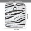 BZAXXQI White Black Tiger Print Animal Hair Cutting Cape,Barber Cape Unisex Hair Cutting Cape Hair Cutting Accessories 66x55 Inch view 3