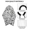 BZAXXQI Black White Leopard Hair Cutting Cape,Barber Cape Unisex Hair Cutting Cape Hair Cutting Accessories 66x55 Inch view 4