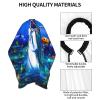 BZAXXQI Halloween Horror Skull Pumpkin Hair Cutting Cape,Barber Cape Unisex Hair Cutting Cape Hair Cutting Accessories 66x55 Inch view 4