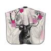 BZAXXQI Roses Deer And Flowers Hair Cutting Cape,Barber Cape Unisex Hair Cutting Cape Hair Cutting Accessories 66x55 Inch view 2