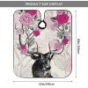 BZAXXQI Roses Deer And Flowers Hair Cutting Cape,Barber Cape Unisex Hair Cutting Cape Hair Cutting Accessories 66x55 Inch view 3