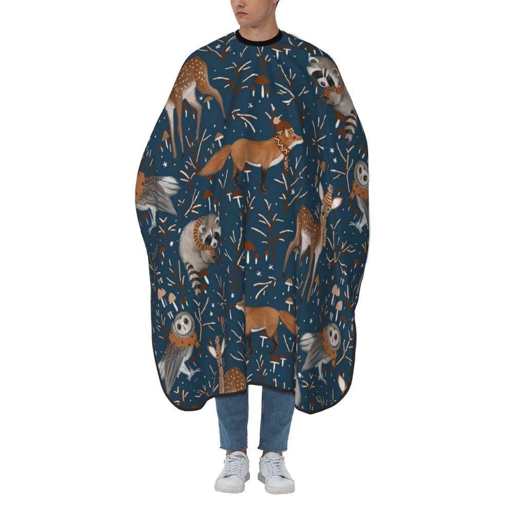 BZAXXQI Animal Deer Hair Cutting Cape,Barber Cape Unisex Hair Cutting Cape Hair Cutting Accessories 66x55 Inch