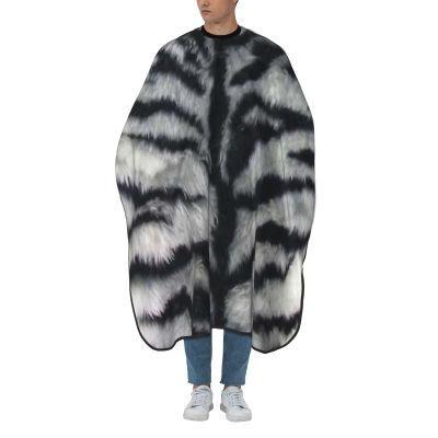 BZAXXQI White Tiger Print Hair Cutting Cape,Barber Cape Unisex Hair Cutting Cape Hair Cutting Accessories 66x55 Inch
