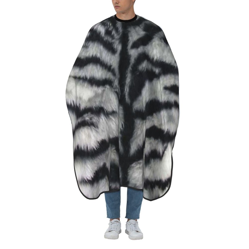 BZAXXQI White Tiger Print Hair Cutting Cape,Barber Cape Unisex Hair Cutting Cape Hair Cutting Accessories 66x55 Inch
