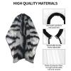 BZAXXQI White Tiger Print Hair Cutting Cape,Barber Cape Unisex Hair Cutting Cape Hair Cutting Accessories 66x55 Inch view 3
