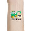 Custom Tattoos for Children,Emergency Contact for Kids Safety Stickers with Phone Number Excavator 22 inches 30pcs view 1