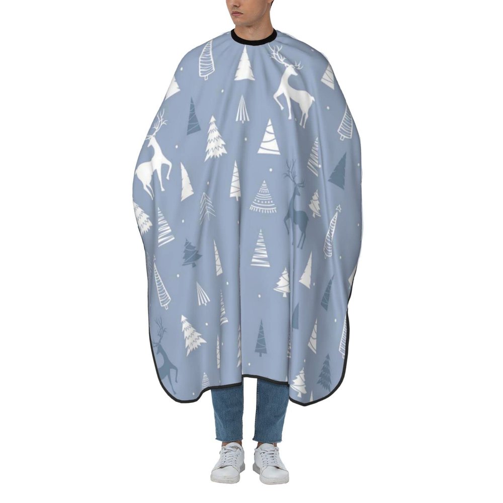 BZAXXQI Christmas Deer Hair Cutting Cape,Barber Cape Unisex Hair Cutting Cape Hair Cutting Accessories 66x55 Inch