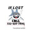Personalized Tattoos to Prevent Child Lost,Temporary Tattoos with Emegency Call Number Shark 22 inches 30pcs view 2