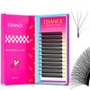 TDANCE YY Lash Extensions Premade Volume Eyelash Fans YY Lashes Matte Black W Lashes Extensions(W-4D-0.07-C,12 mm) view 1