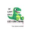 Customized Tattoos for Children,Emergency Contact for Kids Safety Stickers with Phone Number Dinosaur 22 inches 15pcs view 2
