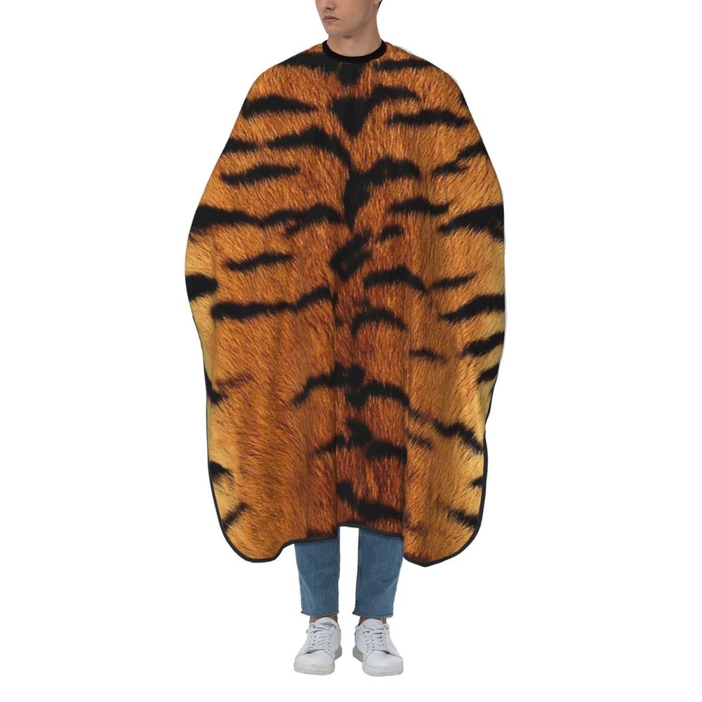 BZAXXQI Tiger Print Hair Cutting Cape,Barber Cape Unisex Hair Cutting Cape Hair Cutting Accessories 66x55 Inch