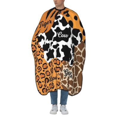 BZAXXQI Leopard Cheetah Tiger Giraffe Cow Print Hair Cutting Cape,Barber Cape Unisex Hair Cutting Cape Hair Cutting Accessories 66x55 Inch