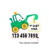 Custom Tattoos for Children,Emergency Contact for Kids Safety Stickers with Phone Number Excavator 22 inches 15pcs view 2
