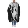 BZAXXQI Black Cow Animal Print Cowhide Hair Cutting Cape,Barber Cape Unisex Hair Cutting Cape Hair Cutting Accessories 66x55 Inch view 1