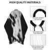 BZAXXQI Black Cow Animal Print Cowhide Hair Cutting Cape,Barber Cape Unisex Hair Cutting Cape Hair Cutting Accessories 66x55 Inch view 4