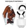 BZAXXQI Brown Cowhide Animal Hair Cutting Cape,Barber Cape Unisex Hair Cutting Cape Hair Cutting Accessories 66x55 Inch view 4