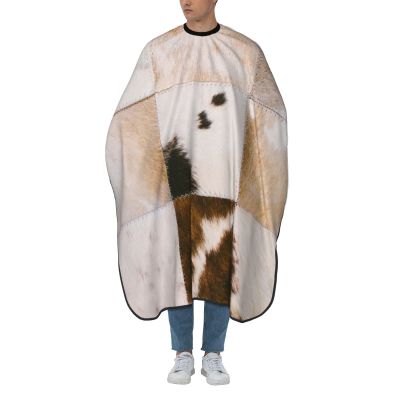 BZAXXQI Cowhide Print Hair Cutting Cape,Barber Cape Unisex Hair Cutting Cape Hair Cutting Accessories 66x55 Inch