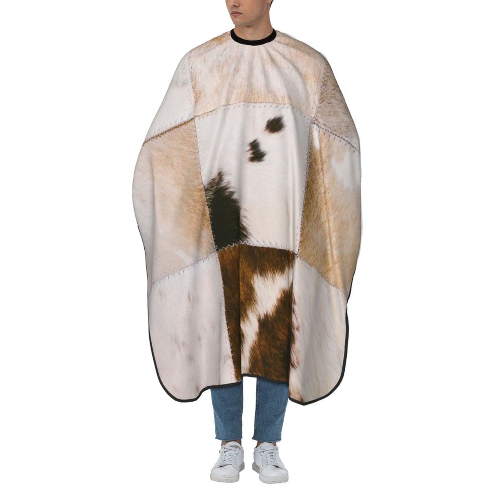 BZAXXQI Cowhide Print Hair Cutting Cape,Barber Cape Unisex Hair Cutting Cape Hair Cutting Accessories 66x55 Inch