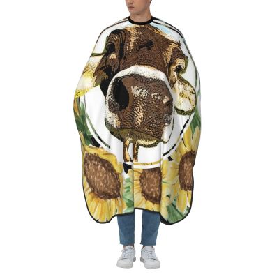 BZAXXQI Cows Sunflower Hair Cutting Cape,Barber Cape Unisex Hair Cutting Cape Hair Cutting Accessories 66x55 Inch