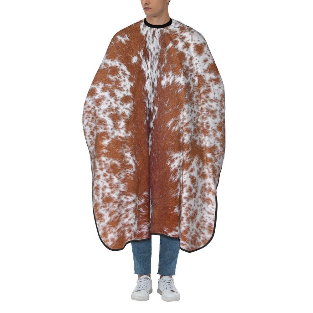 BZAXXQI Cowhide Animal Print Hair Cutting Cape,Barber Cape Unisex Hair Cutting Cape Hair Cutting Accessories 66x55 Inch