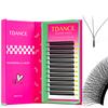 TDANCE YY Lash Extensions Premade Volume Eyelash Fans YY Lashes Matte Black W Lashes Extensions(W-3D-0.07-C,12 mm) view 1