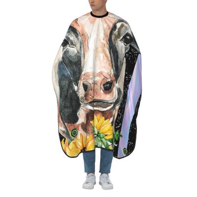 BZAXXQI Dairy Cow Sunflowers Flag Hair Cutting Cape,Barber Cape Unisex Hair Cutting Cape Hair Cutting Accessories 66x55 Inch