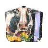 BZAXXQI Dairy Cow Sunflowers Flag Hair Cutting Cape,Barber Cape Unisex Hair Cutting Cape Hair Cutting Accessories 66x55 Inch view 2