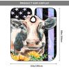 BZAXXQI Dairy Cow Sunflowers Flag Hair Cutting Cape,Barber Cape Unisex Hair Cutting Cape Hair Cutting Accessories 66x55 Inch view 3