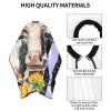 BZAXXQI Dairy Cow Sunflowers Flag Hair Cutting Cape,Barber Cape Unisex Hair Cutting Cape Hair Cutting Accessories 66x55 Inch view 4