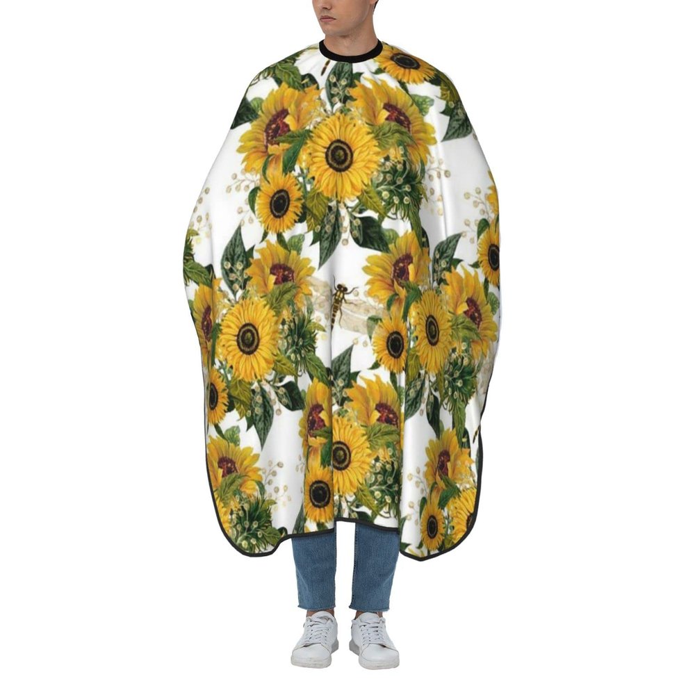 BZAXXQI Sunflowers Hair Cutting Cape,Barber Cape Unisex Hair Cutting Cape Hair Cutting Accessories 66x55 Inch