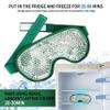 Cooling Eye Mask with Gel Bead, Reusable Cold Compress Ice Pack Sleeping Eye Cooling Pads for After Eyelid Surgery, Puffiness, Puffy Eyes, Headache, Migraine Relief(Dark Green) view 4