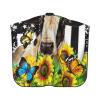 BZAXXQI Flag Cow With Sunflower Butterfly Hair Cutting Cape,Barber Cape Unisex Hair Cutting Cape Hair Cutting Accessories 66x55 Inch view 2